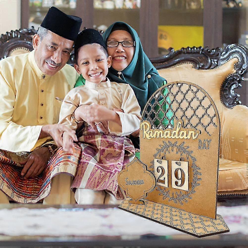 Ramadan Decorations Wooden Ramadan Diy Countdown Calendar Ornament Prayer Eid Ramadan Table Decoration For Festival Party Supplies - DD