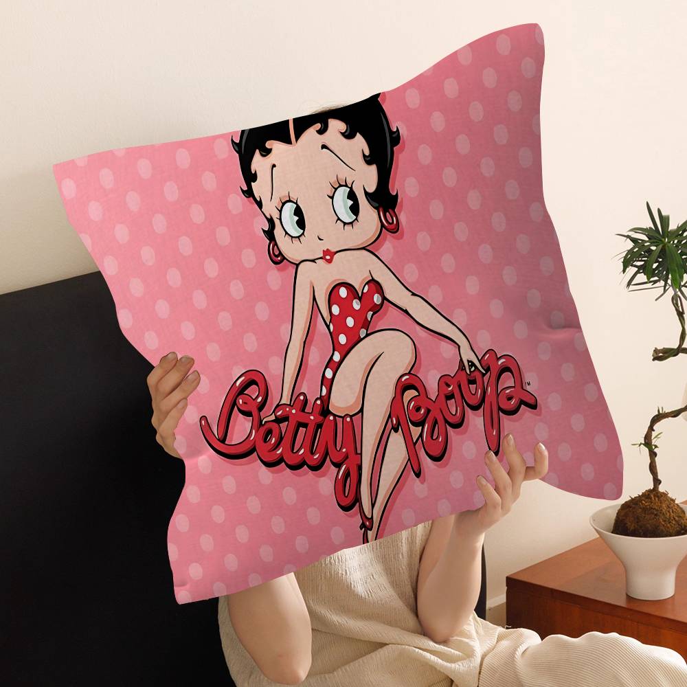 B-Betty Girl B-Boop Cushion Cover Inches Farmhouse Decor Home Throw Pillow Covers for Couch Decorations