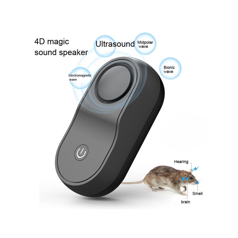 Répulsif à ultrasons pour rongeurs BG301, répulsif électronique multifonction contre les insectes (noir)