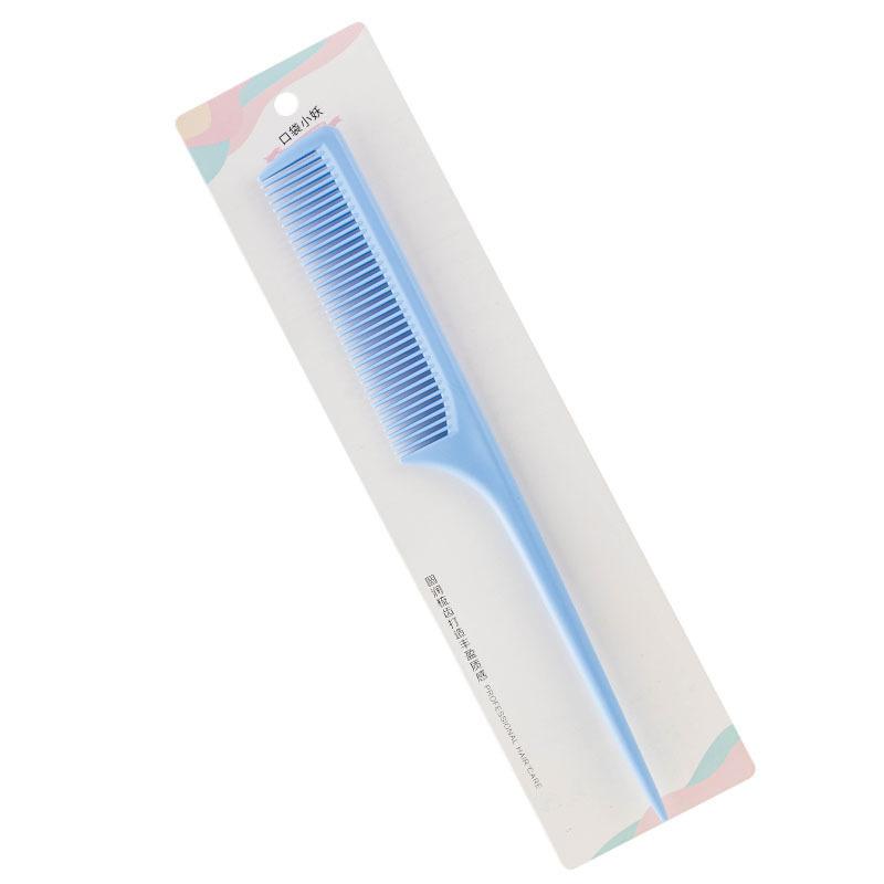Portable Comb Salon Brush Styling Hairdressing Tail Plastic Comb With Slender Handle