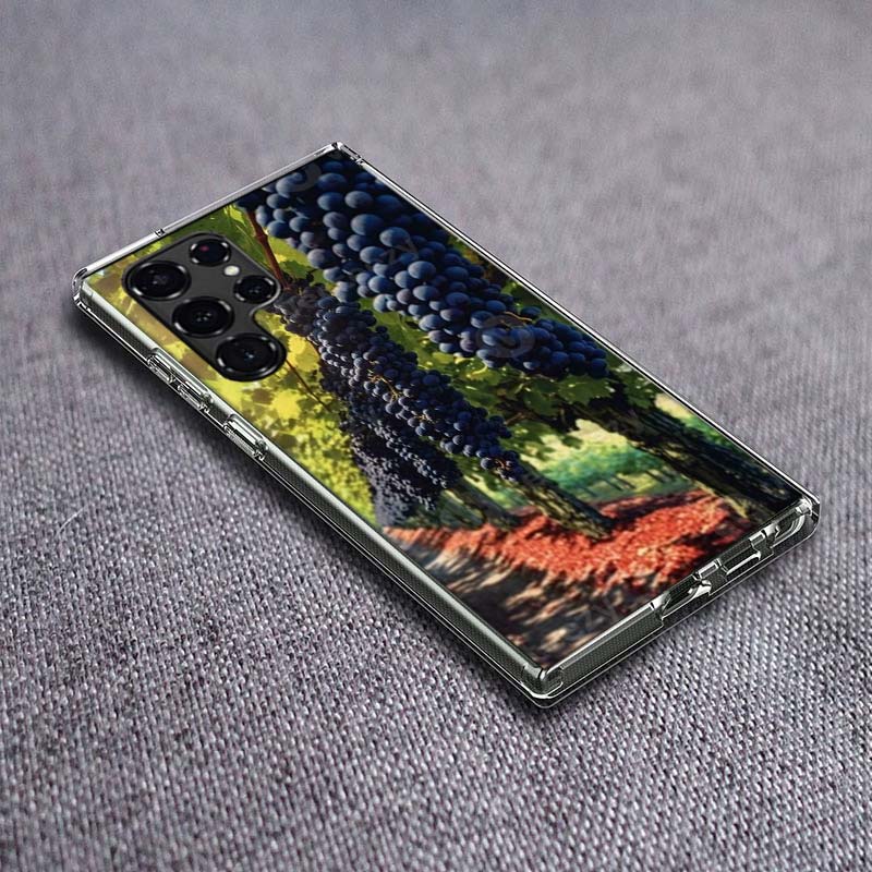 

A Bunch of Grapes in the Vineyard Phone Case For Samsung Galaxy S24 S23 S21 S20 FE S22 S26 Ultra S25 Edge S10 Plus Cover Clear T Samsung S20 Ultra