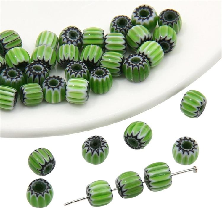 10 Pack Resin Pumpkin Beads Colorful Beads Handmade Craft Beads for Creative Hand Strands and Necklace Accessories