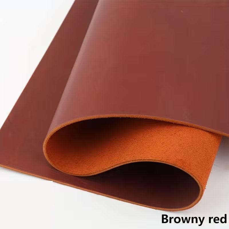 

9-color crazy horse leather, top grain cowhide genuine leather, vintage color-changing oily leather, 2mm thick, handcrafted DIY, 10x20cm розовый