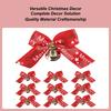 Christmas Bells Ornaments 10 Pieces Party Supplies with Bell Christmas Tree Bow Decorations for Holiday New Year Halloween
