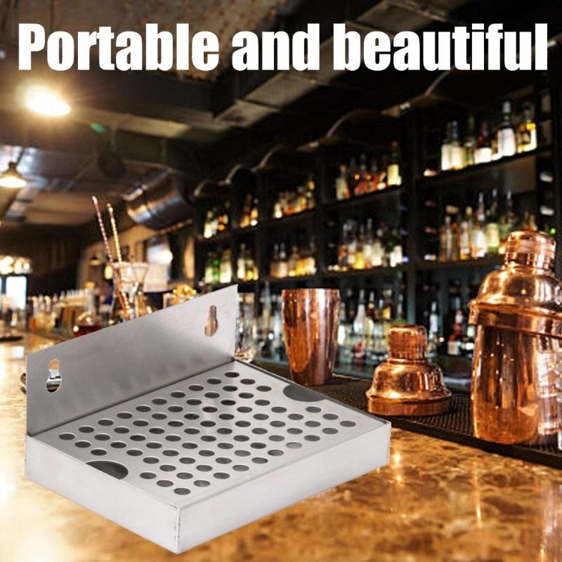 Modern Wall Mounted Nonrust Steel Draining Tray for Pubs and Kitchens with Delicate Design and Efficient Water Flows