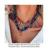 Bohemian Cloth Wrap Scarf Necklace Stainless Steel Charm Pendant New Beach Jewelry