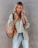 Europäischer Stil Mittellange ausgefranste Jeansjacke - Damen Herbst/Winter 2025 Langarm Lässig Revers Oberteil