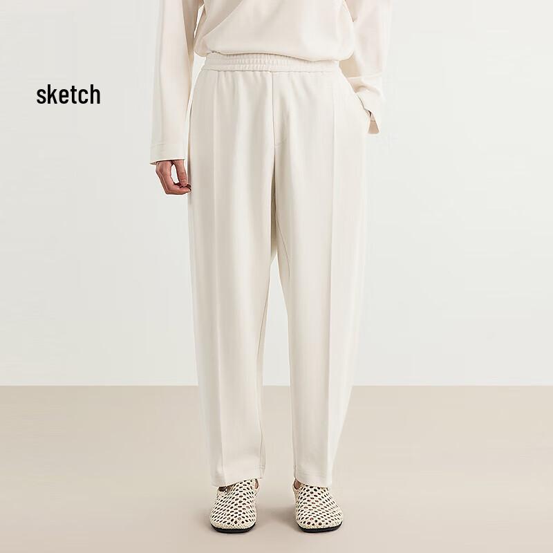 Suxie Men's 2025 Spring Loose Straight-Leg Knitted Casual Pants 9P1E11290