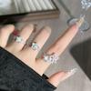 2026 European and American Hollow Flower Personalized Opening Ring Female Niche Design Sense Exquisite Fashion Sweet Cool Light Luxury Ring