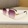 New fashionable polygonal metal sunglasses men's and women's personalized driving sunglasses