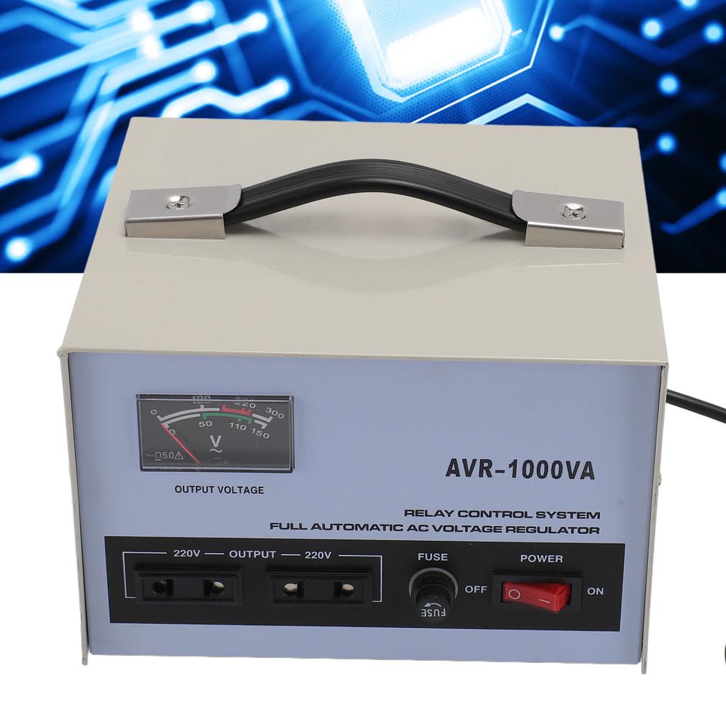 AC Voltage Regulator 1000W 160?250V Input 220V Output 3 Sockets Automatic Voltage Stabiliz