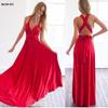 Abito Lungo Rosso con Fasciature Multiple - Sexy & Versatile
