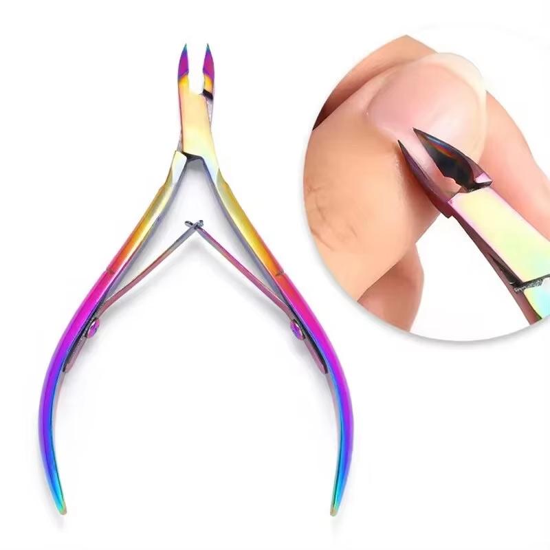 

1 Pcs Germany Colorful Scissor Nipper Clipper Plier Nail Cuticle Dead Skin Remover Clear Nail Art Tool for Beauty Salon