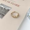 Light Luxury Diamond-Set Letter Love Fan-Shaped Geometric Ring Women'S Exquisite Versatile Temperament Girl Ring Ring
