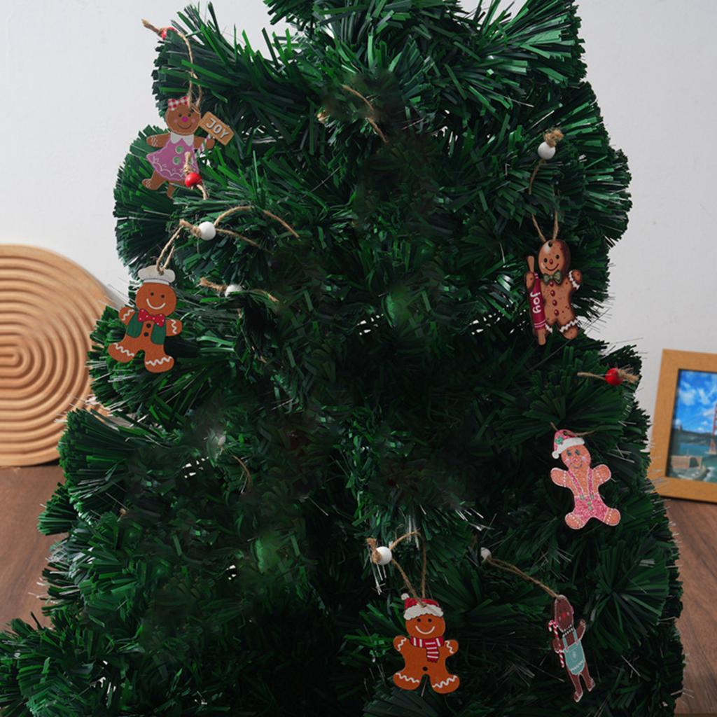 Vánoční dekorace: Barevné dřevěné figurky, vánoční stromkové ozdoby