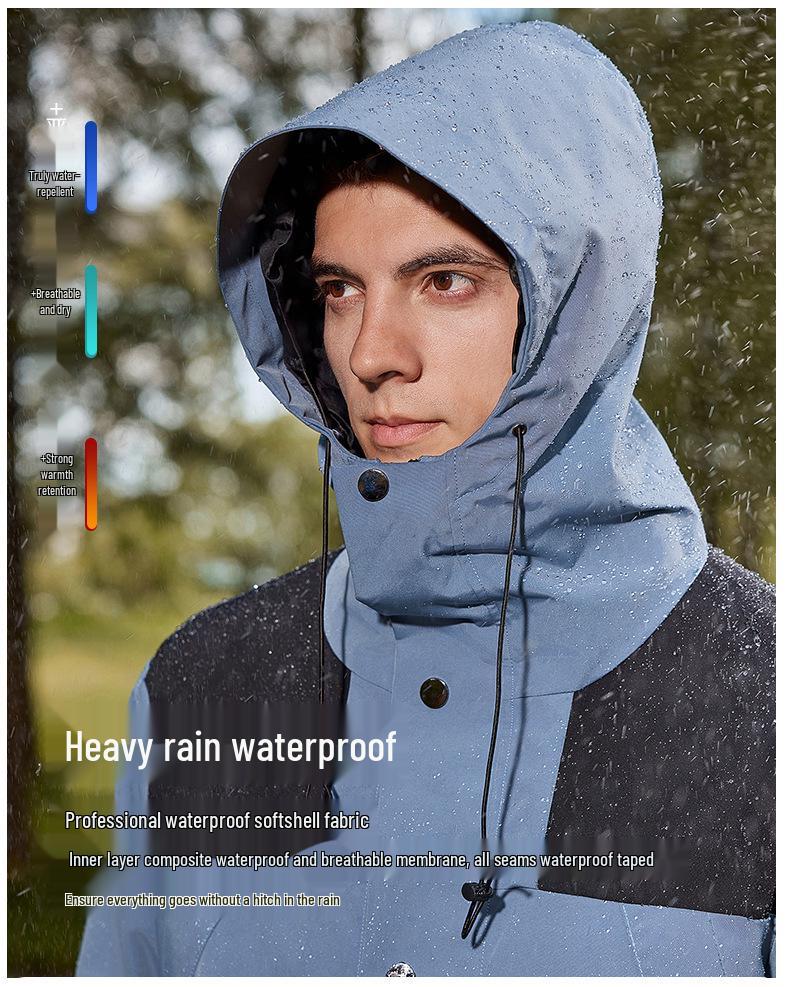 Windproof & Waterproof 3-in-1 Workwear Jacket with Logo for Autumn/Winter