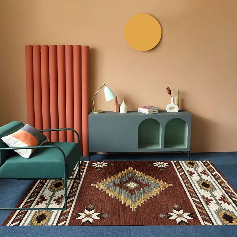 Modern Trendy Bohemian Living Room Rug, Teenage Aesthetic Room Decor Furry Large Rug, Kitchen Bathroom Non-slip Floor Mat