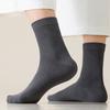 Men's Mid-calf Socks for Autumn and Winter, Sweat-absorbing and Breathable Sports Corset Men's Socks, Solid-colored Anti-pilling Men's Long Socks