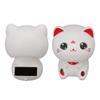 Plastic Lucky Cat Figurine White Traditional Fortune Cat Decorative Cat Statue  Car Interior