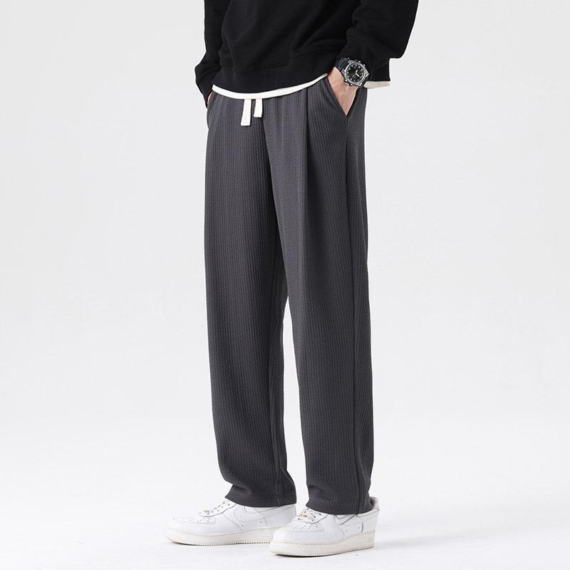 Spring and Autumn New Men's Straight Casual Pants Loose and Versatile Sports Men's Pants Wide Leg Sweatpants -