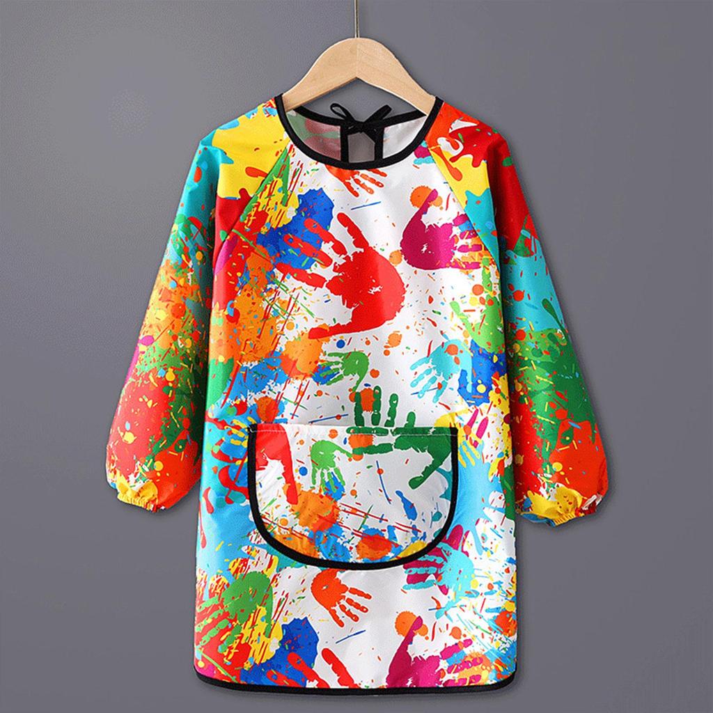 Art Smock Painting Forkle for Kids Home Myk Vanntett Baby Bib Artist