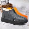 2025 Winter Neue Herren Baumwollschuhe Wasserdicht Rutschfest Baumwolle Wolle Warm Baumwollstiefel mit Dickem Samt Schneestiefel39-44
