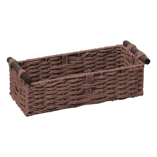 Yousheng Rectangular Storage Basket with Handle Large Capacity Multipurpose Handmade Decorative Braided Basket Decoration
