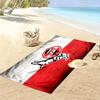 Toalha de Praia Estampada FC Köln, Toalha Grande Macia de Secagem Rápida para Praia Camping Natação