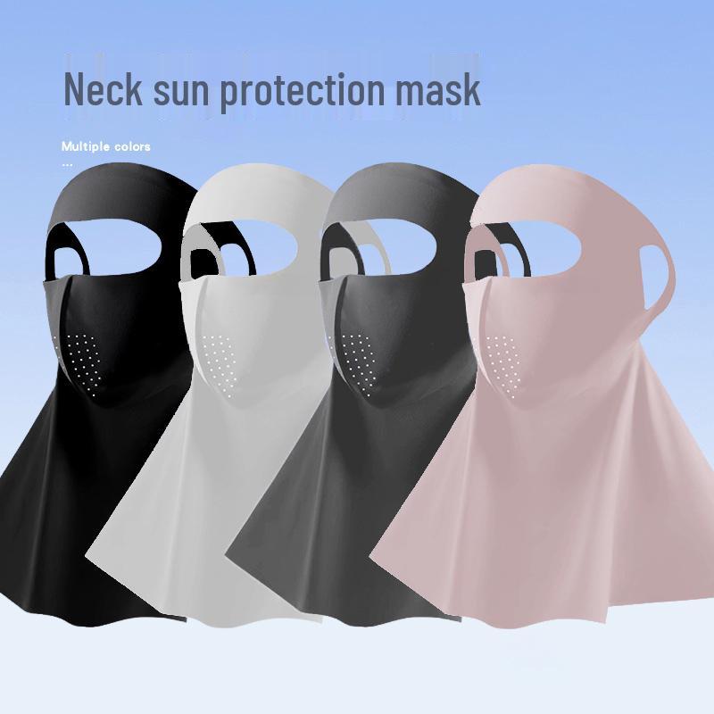 Women's Full Face UV Protection Ice Silk Mask for Summer Cycling