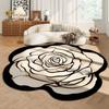 Irregular Bedside Plush Floor Mat French Retro Rugs for Bedroom Large Area Living Room Decoration Carpet Flower Shaped Study Rug