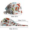Printed Surgical Scrub Cap with Built-In Sweat Towel Adjustable Tie Back Medical Nurse Hat for Healthcare Professionals