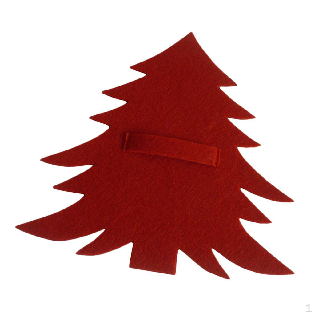 

Christmas Cutlery Holder Silverware Pockets Forks Party Bags червоний