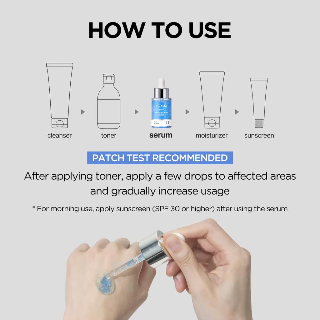 [P.CALM] PDRN Caffeine Blue Capsule 11 Serum 30ml