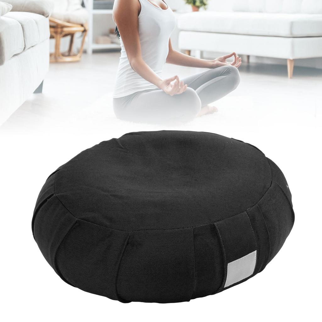 Buckwheat Hulls Meditation Cushion     Kneeling Pillow Cotton Cover Carry Handle Meditation Floor Pillow for Sitting On Floor