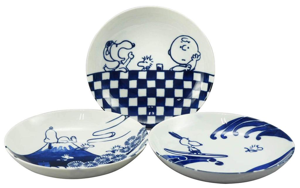 Snoopy Blue and White Trio Pasta Set