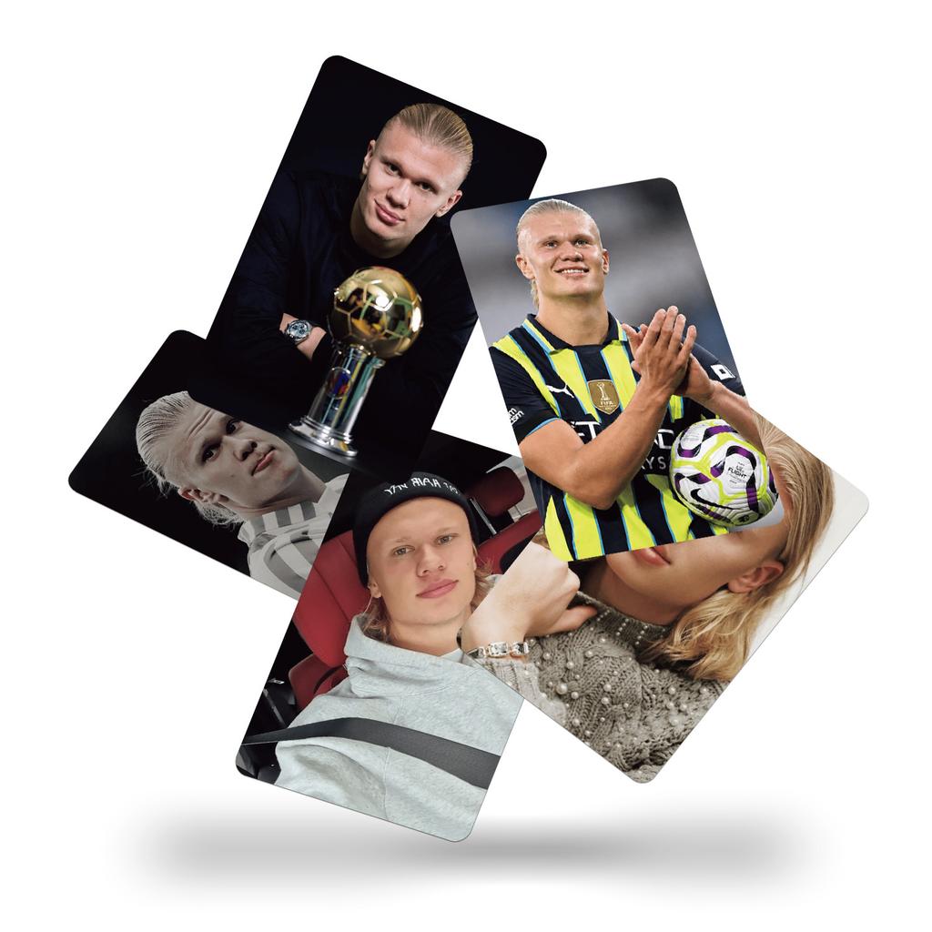 Haaland Fußballstar Holografische Mini-Karten 55 Stück Weltmeisterschaft Lustige Selbstgedruckte Sammel-Trading-Karten