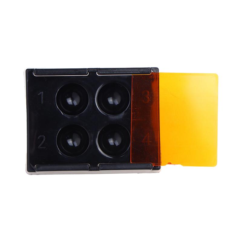 4 Holes Dental Shading Light Box Composite Resin Mixing Well Light-Proof Storage Hading Color Toning Case Dentist Material