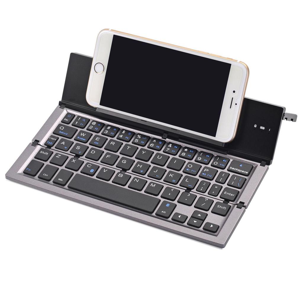 Foldable Aluminum Bluetooth Keyboard & Mouse for iOS, Android, Windows Devices
