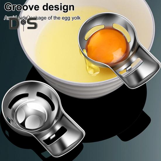 Stainless Steel Egg Yolk Separator Professional Grade Baking Tool with Hanging Hook Precision Filter Kitchen Gadget for Baking Cakes Muffins