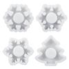 1/4x Snowflake Candle Holder Silicone Mold Tree Shape Tealight Holder Epoxy Mold Candlestick Resin Mold Christmas Decors