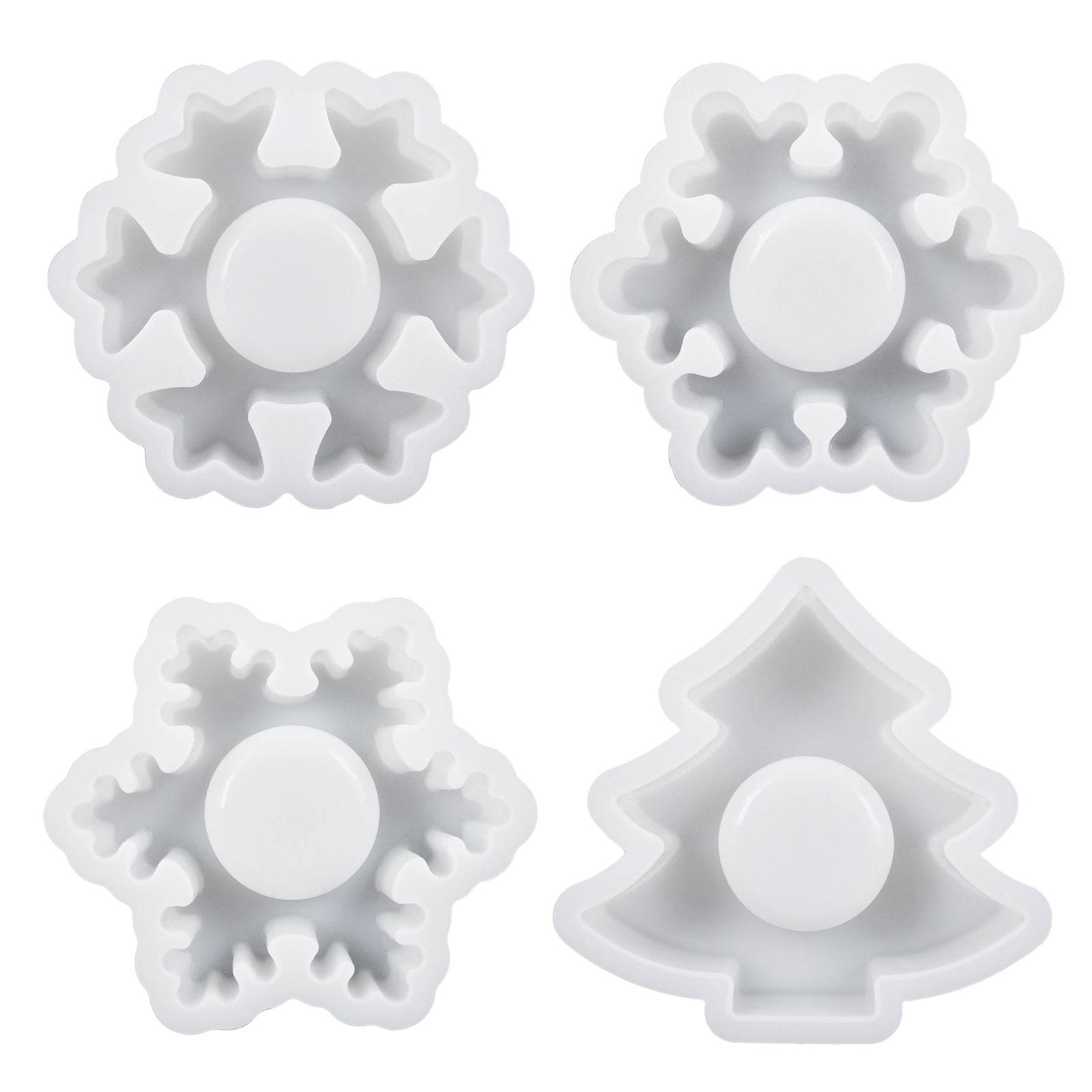 

1/4 шт. Формы для подсвечников в виде снежинок, форма для подсвечника в виде снежинки из хрустальной смолы, держатель для чайных свечей, форма для эпоксидной смолы, сделай сам A