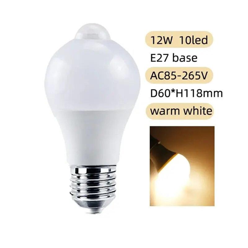 Human Body Sensing LED Light Bulb 220V 110V 12W 18W Smart Bulb Motion Activated ON/OFF Home Lights Lamp with Motion Sensor
