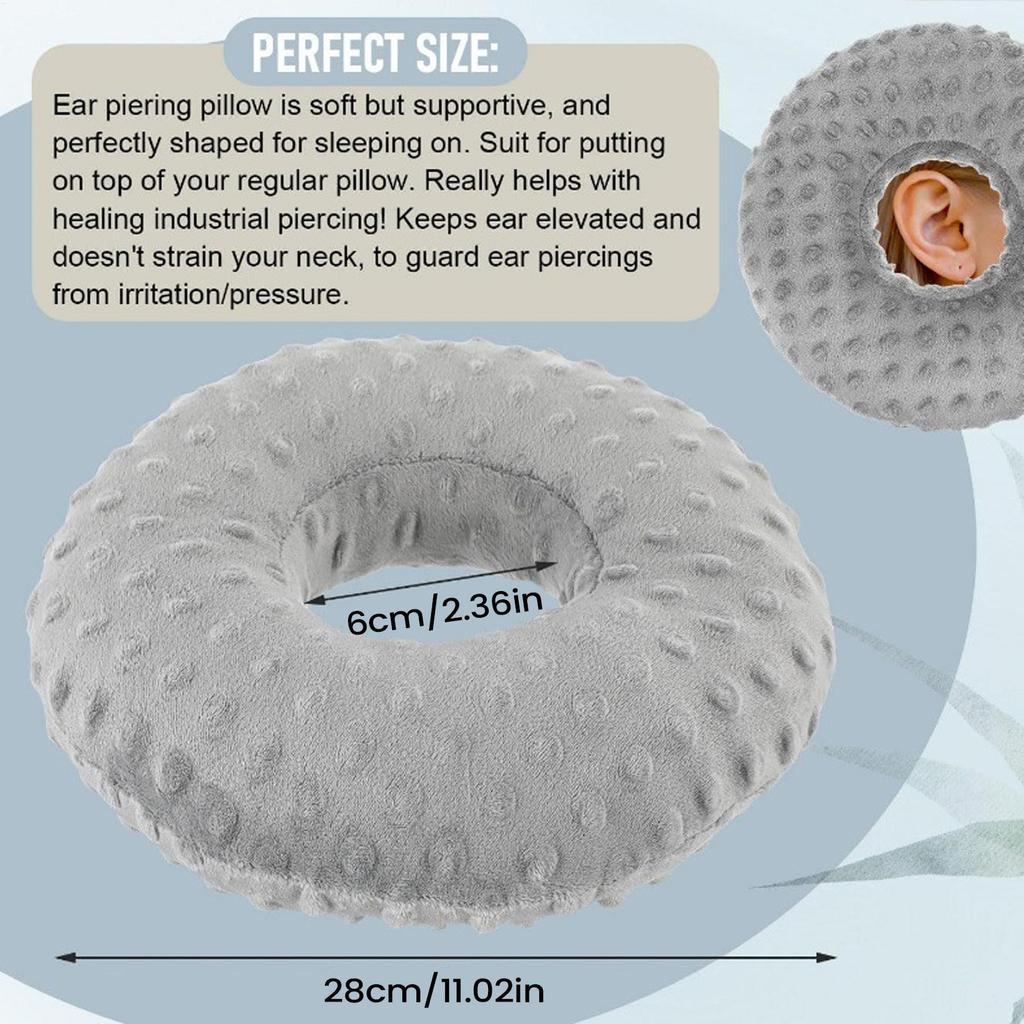 Ear Piercing Pillow Comfortable Soft Sleeping Relief Adults Donut Sleeping Earring Cushion For Care Recovery Resting Adults Men