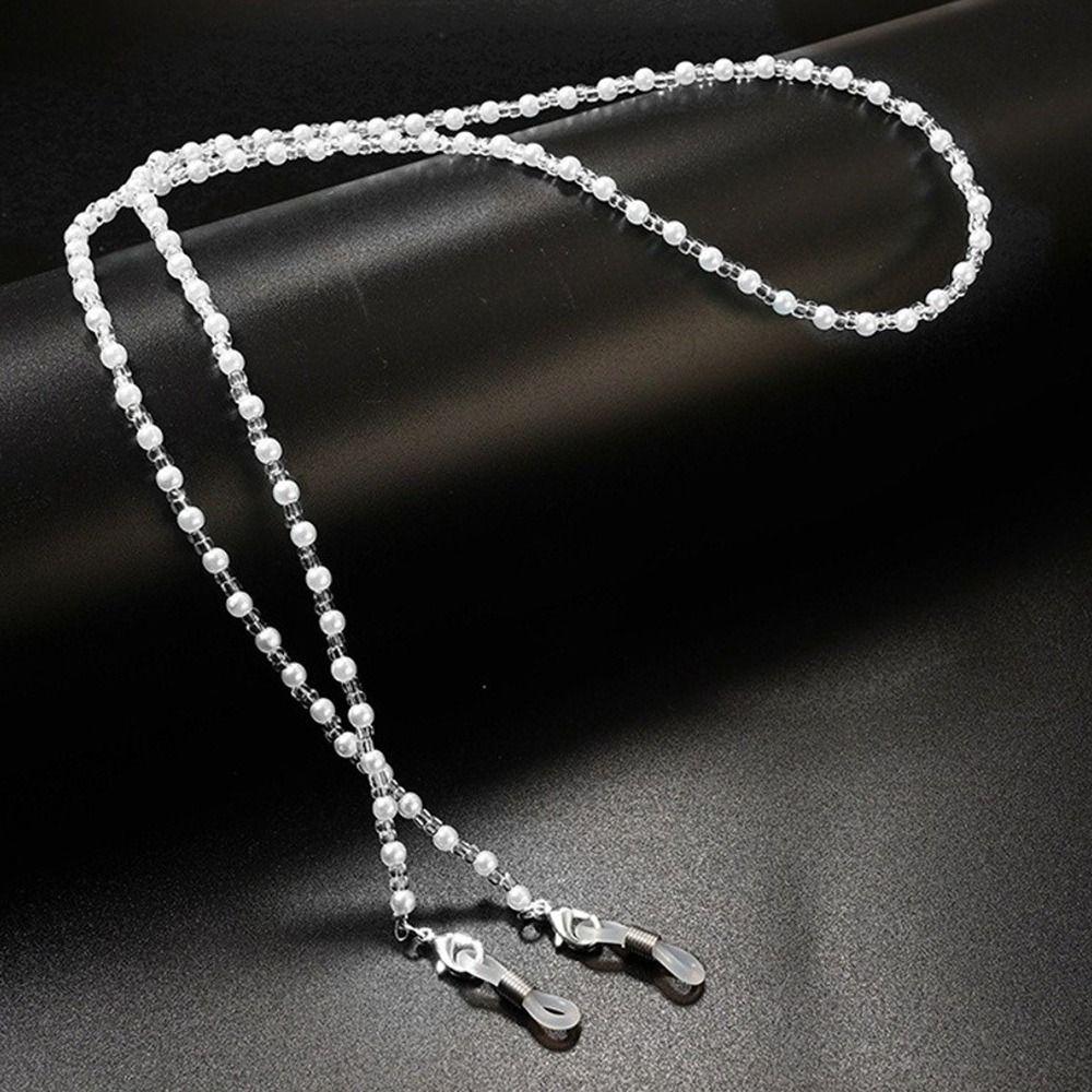 Fashion Crystal Beads Eyeglass Holder Beaded Anti Drop Glasses Chain Cord Holder Nonslip Glasses Straps Women Men