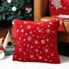 45*45cm Throw Pillowcase Christmas Snowflake Printed Hidden Zipper Design Dust-proof Soft Comfortable Touch Plush Cushion Cover