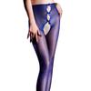 Sexy Women Thin Elastic Oil Glossy Shiny Sockings Bowknot Hollow Out Sexy Tights Stockings Open Crotch Pantyhose Maid Wear