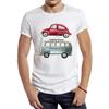 TEEHUB Vintage Car Beach Bus Men T Shirt Graphic Campervan Sport Cloth Retro Camper Bus Tops Hipster Tee