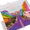 Diamond Embroidery Landscape Mountain Diamond Rhinestones Paintings Rainbow Car Diamond Mosaic Cake Needlework Home Decor
