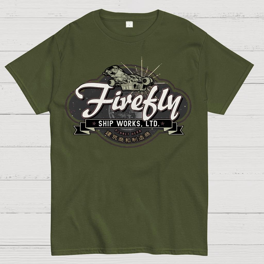 Firefly Ship Works Ltd Cotton Summer Casual Cool Loose T-Shirt