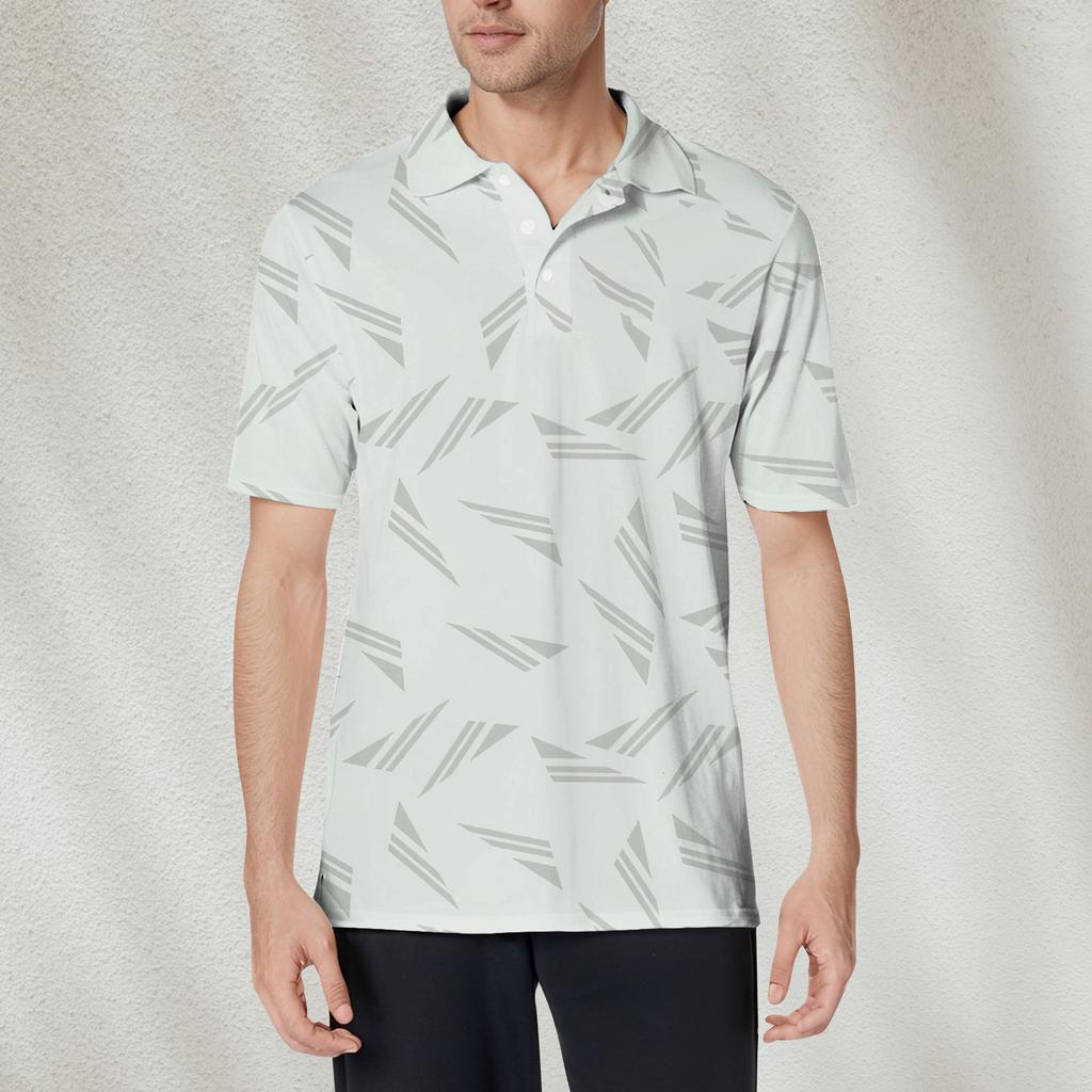 Men's Fashion Printed Short Sleeve Soft Cotton Collar Shirt